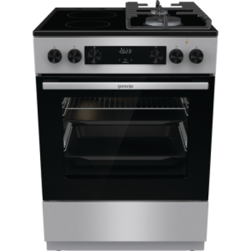 Голяма готварска печка  Gorenje GKC6C60XT, 71л, комбинирана, стъклокерамична